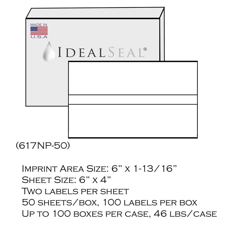 IDEALSEAL Preferred Postage Supplies Postage Meter Tape 6x4 Compatible Replacement for PB 612-0, 612-7, 612-9, 620-9, Neopost 7449704, PC2N, Hasler 9004080 50 Count - Image 2